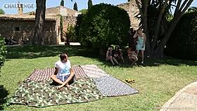 In Mallorca, A Special Threesome Unfolds With Spanish And UK Guys By The Pool