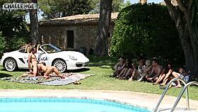 In Mallorca, A Special Threesome Unfolds With Spanish And UK Guys By The Pool
