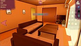 step sister pulls down pants to show giant cock to step mom in living room