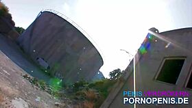 Watch this punk chick squirt twice outdoors with fingering and cum?