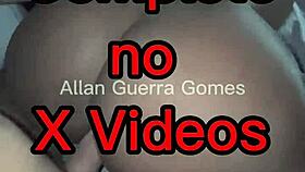 Negra Neon Black Onix עם התחת הענק יושבת ורוכבת חזק על הזין הענק של הלוחם MMA Allan Guerra Gomes