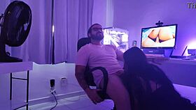 I caught him watching porn and gave him a deepthroat surprise 😏