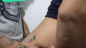 Fucking the shemale attendant in the security room!