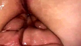 Daddy stretches my tight asshole with his whole hand.