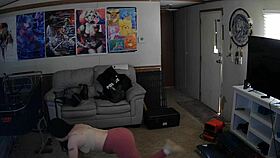 workout session with leggings and big ass