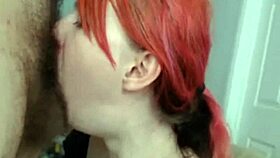 See Busty Redhead Sucking on Webcam HD?