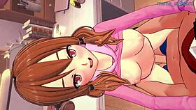 i see this girl bouncin on legs in her pink hoodie.