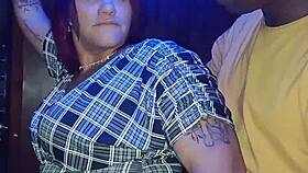 MILF Fucks Young Guy in Hotel Elevator for Husband's Fetish