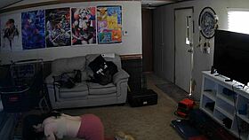 workout session with leggings and big ass