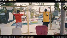 Intense Pool Party Where Exotic Brunettes Dive Into Passionate Lesbian Action