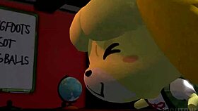 Isabelle From Animal Crossing New Leaf In A Fun Game Scenario
