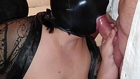 gangbang with masks on, i'm pounded in a hotel by a young follower, a mature man, and my husband with hard anal and double action.