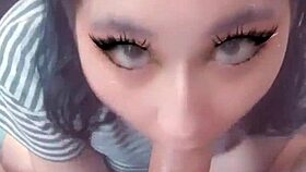 gorgeous teen 18+ chats on snap while sucking dick pov