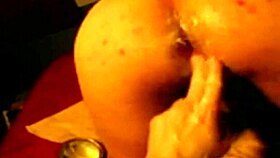 i feel my girlfriend fisting my ass with huge toys and cum