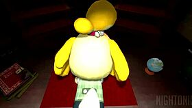 Isabelle From Animal Crossing New Leaf In A Fun Game Scenario