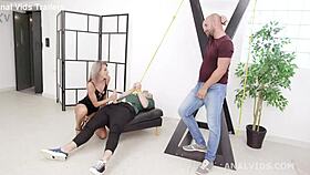 Watch Vicky Sol dominate with deep anal, gapes, and creampie swallow