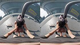 Fuck Harley Quinn in public before police arrive!