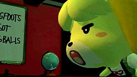 Isabelle From Animal Crossing New Leaf In A Fun Game Scenario