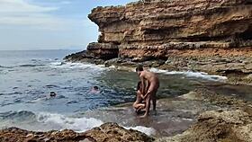 Buceadoras catch us getting cozy on the beach today