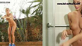 Beautiful girls perform striptease in lingerie, ripping clothes to reveal tits, ass, and panties