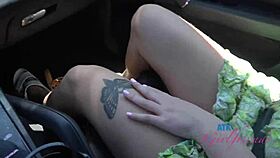 Jill Taylor, an amateur blonde, chills on a date before a pov car blowjob