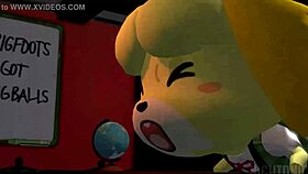 Isabelle From Animal Crossing New Leaf In A Fun Game Scenario