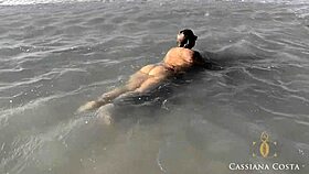 nessa plans a strong encounter with a naughty boy on the beach