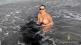 nessa plans a strong encounter with a naughty boy on the beach