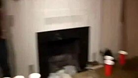 College teen at a party fucks dick in reverse cowgirl while others watch