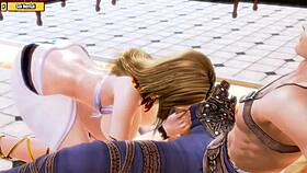 Hentai 3d king's maid rides gladiator's cock hard