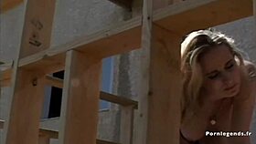 During her first USA casting interview, Estelle Laurence receives Byron Long's big cock in her ass.