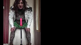 I want to be filmed getting my anal pussy fucked by a real cock instead of this dildo machine - part 30