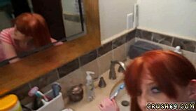 Teen rides huge squirting dildo POV 😍 satisfy her!