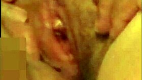 spreading my lips wide for a wet lick down there