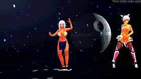 Half naked girls dancing and singing