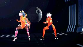 Half naked girls dancing and singing