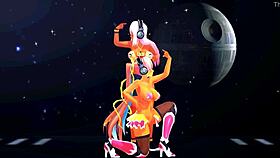 Half naked girls dancing and singing