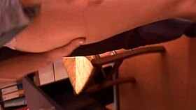 teen fucks her teacher doggystyle for a good grade, bent over and all.