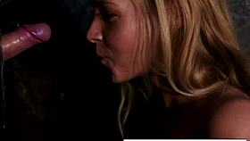 Sarah Swallows Big Cock in Glory Hole