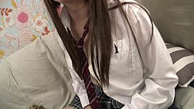 Beautiful jk helps virgin masturbate part 2