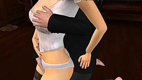 blonde with big ass and cock in 3d anime sex