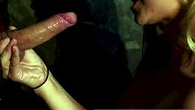 Sarah Swallows Big Cock in Glory Hole