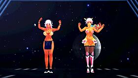 Half naked girls dancing and singing