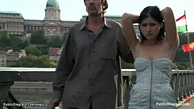 gagged and bound, she gets publicly fucked in a group setting