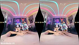 Mvr-0002-Ahri Rides And Milks Cock With Pussy