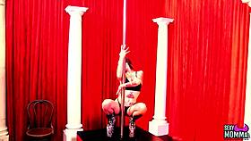 Sexy Momma Diavola Gets Caught Stripping by MILF