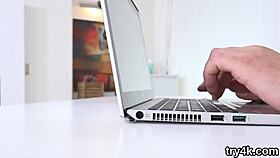 erotic teen gives pov blowjob then gets pussy poked