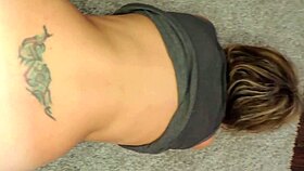 a milf experiences sex and cumshot between her big tits