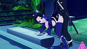 shinobu kimetsu no yaiba hentai has sex blowjob handjob and cumshot