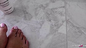 Watch This Tight Tiny German Amateur Give Dirty Foot Fetish Jerk Off Instructions!